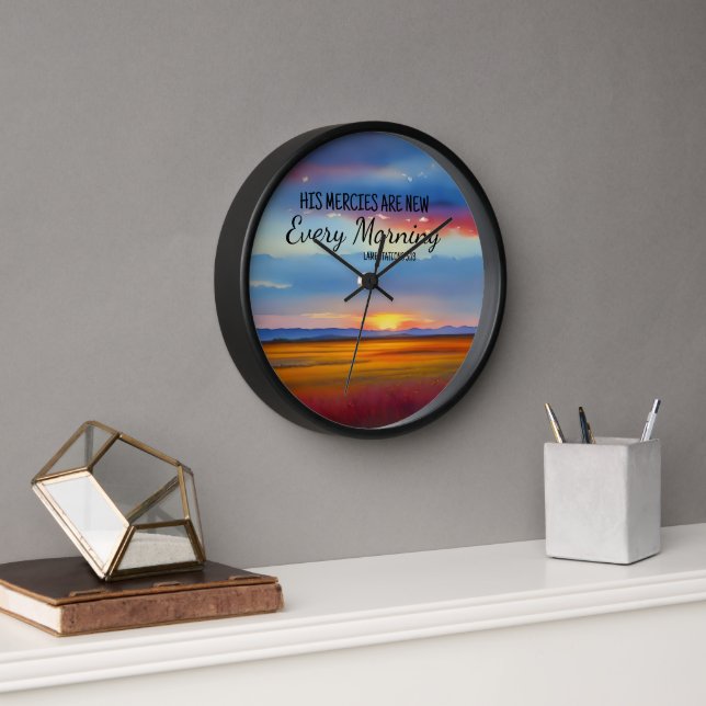 His Mercies Are New Every Morning Wall Clock (Office)
