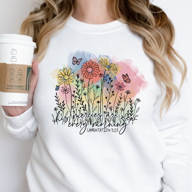 His Mercies Are New Womens Graphic Sweatshirt (Creator Uploaded)
