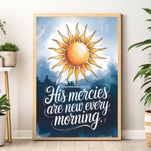 His Mercies Christian Wall Art Print