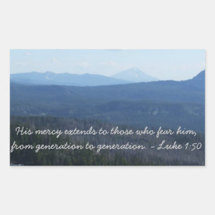 His mercy rectangular sticker