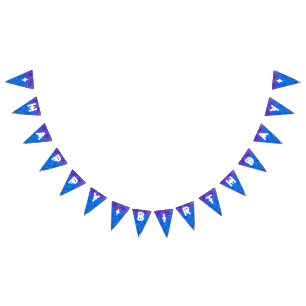 His Modern Royal Happy Birthday Bunting Flags