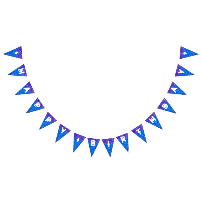 His Modern Royal Happy Birthday Bunting Flags (All)