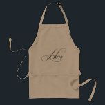 His n Hers Matching Script Lettering Aprons<br><div class="desc">cute beige bbq/cooking apron with elegant scripted lettering showing the word 'hers' on the front.  Matching apron with the word 'his' available here... </div>