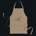 His n Hers Matching Script Lettering Aprons<br><div class="desc">cute beige bbq/cooking apron with elegant scripted lettering showing the word 'his' on the front.  Matching apron with the word 'hers' available here...   </div>