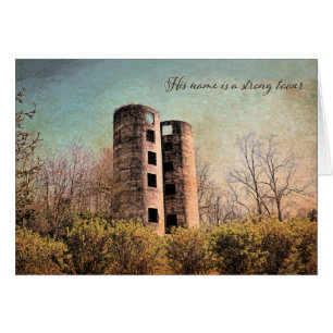 His name is a strong tower Parakaleo note card