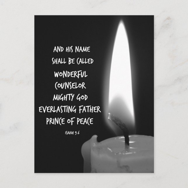 His Name Shall Be Called Wonderful Bible Verse Postcard (Front)