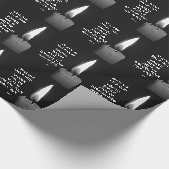 HIs name shall be Prince of Peace Bible Verse Wrapping Paper (Corner)