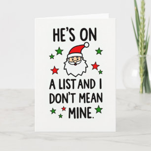 His Naughty List Not Mine Card
