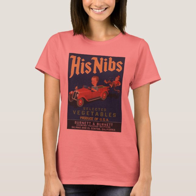 His Nibs Vegetables T-Shirt (Front)
