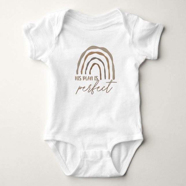 His Plan Is Perfect Baby Outfit Baby Bodysuit (Front)