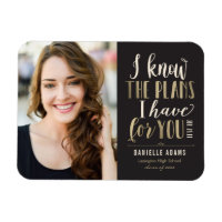 His Plans Graduation Announcement Magnet