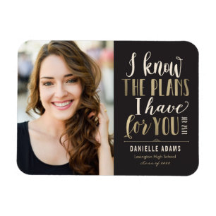 His Plans Graduation Announcement Magnet