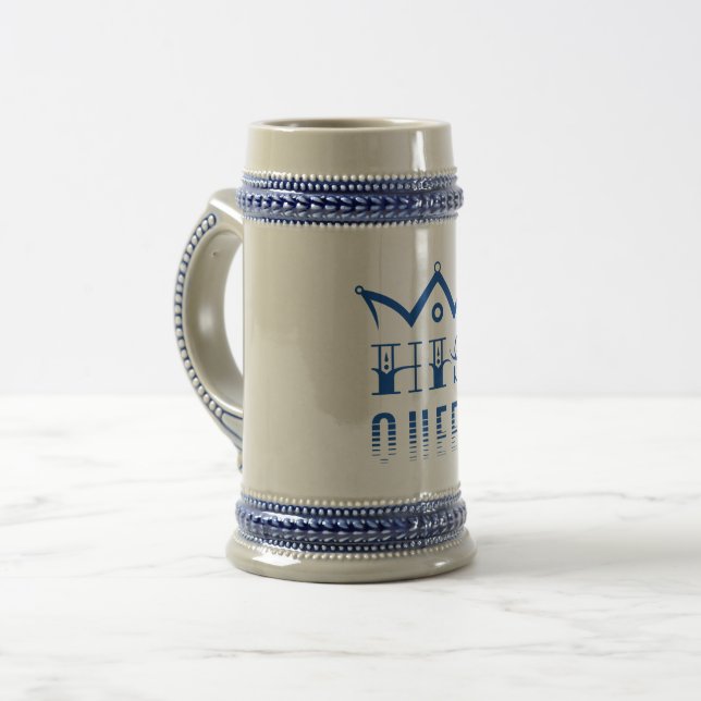 His Queen Beer Stein (Front Left)