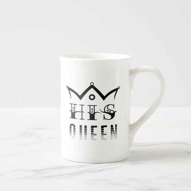 His Queen Bone China Mug (Right)