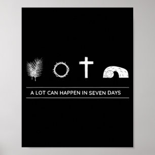 His Risen, Palm Sunday, Holy Week, Good Friday, Ea Poster