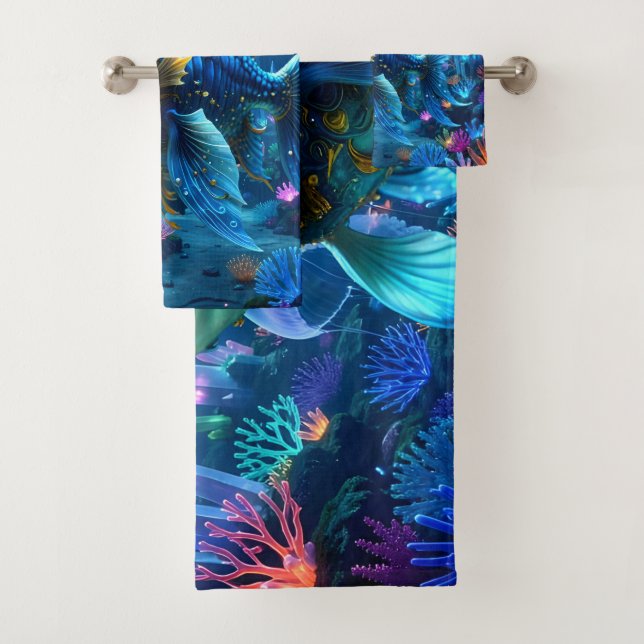 His Royal Fishness  Bath Towel Set (Insitu)