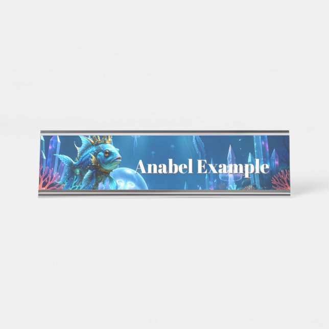His Royal Fishness Desk Name Plate (Front)