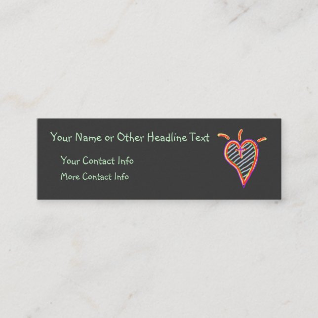 His ~ template mini business card (Front)