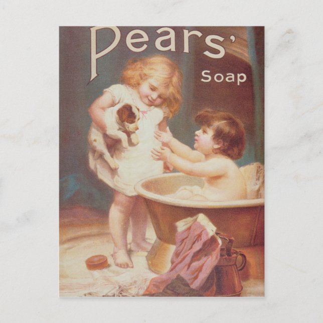 'His Turn Next', from the Pears Annual Postcard (Front)