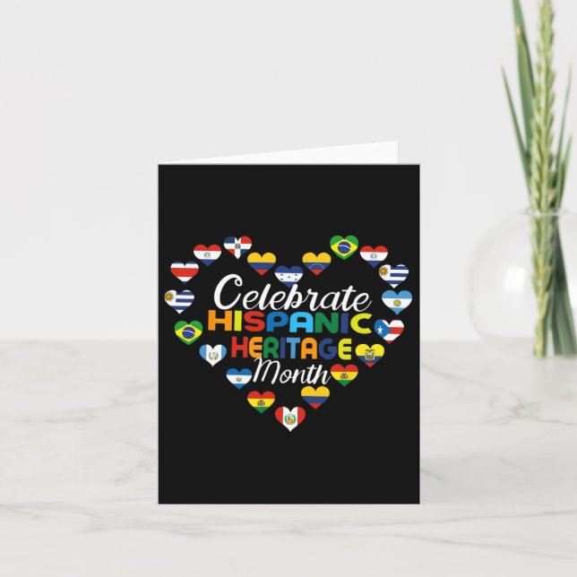 Hispanic Countries Flags Celebrate Hispanic Herita Card (Front)