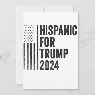 Hispanic For Trump 2024 American Patriotic Flag Invitation