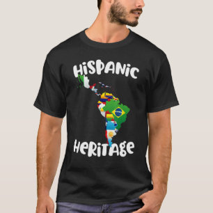 Hispanic Heritage Month All Countries Flag Inspira T-Shirt