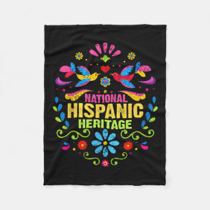 Hispanic Heritage Month All Countries Heart Hands Fleece Blanket