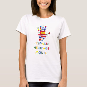 Hispanic Heritage Month, All Latin Countries Flags T-Shirt
