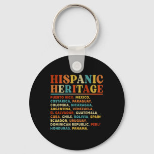 Hispanic Heritage Month All Latin Countries Latino Key Ring
