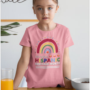 Hispanic Heritage Month Boho Rainbow and Flags T-Shirt