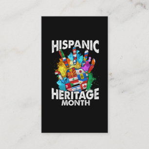 Hispanic Heritage Month Country Flags Business Card