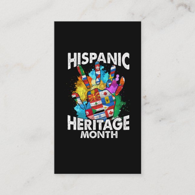 Hispanic Heritage Month Country Flags Business Card (Front)