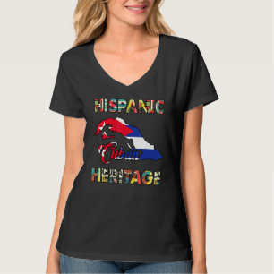 Hispanic Heritage Month Cuban Flag Cuba T-Shirt