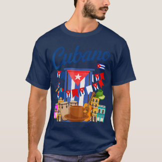 Hispanic Heritage Month Cuban Flag Design Outfit f T-Shirt