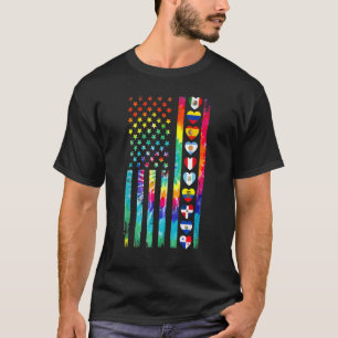 Hispanic Heritage Month Flags Tie Dye Proud Latino T-Shirt