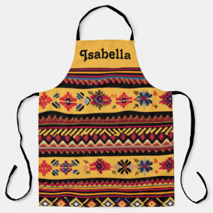 Hispanic Heritage Month Folk Art Patterned Apron