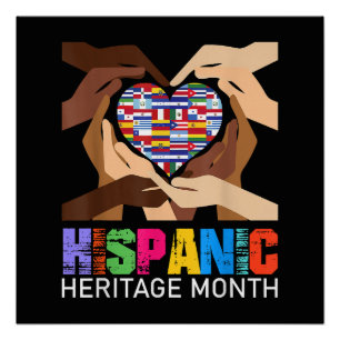 Hispanic Heritage Month Hands Heart Poster