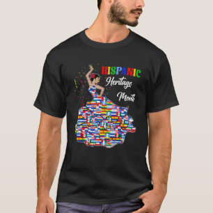 Hispanic Heritage Month Hispanic Flags Latino Danc T-Shirt