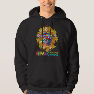 Hispanic Heritage Month Latino Countries Flags Sun Hoodie