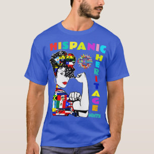 Hispanic Heritage Month Latino Countries Flags Sun T-Shirt