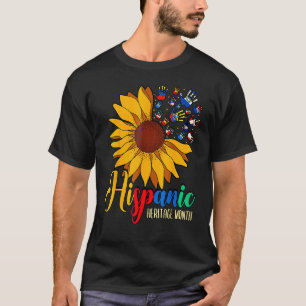 Hispanic Heritage Month Latino Countries Flags Sun T-Shirt