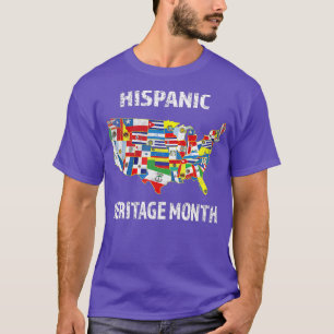 Hispanic Heritage Month Latino Countries Flags T-Shirt