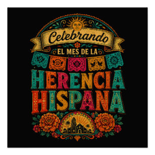 Hispanic Heritage Month Latino Culture Celebration Poster