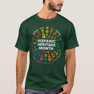 Hispanic Heritage Month Latino Flags Countries Kid T-Shirt