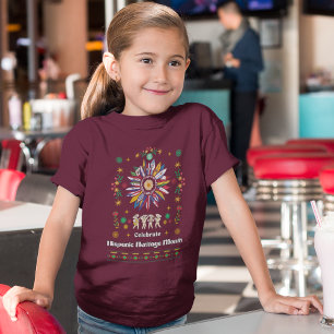  Hispanic Heritage Month Latino Flags sunflower De T-Shirt