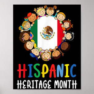 Hispanic Heritage Month Latino Mexican Flag Boys G Poster