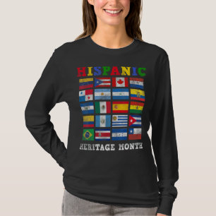 Hispanic Heritage Month Latino National Countries T-Shirt