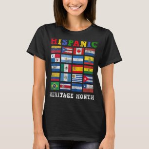 Hispanic Heritage Month Latino National Countries T-Shirt
