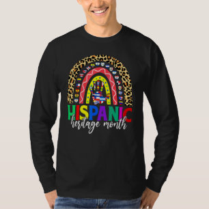 Hispanic Heritage Month Leopard Rainbow All Latino T-Shirt