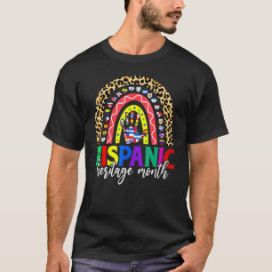 Hispanic Heritage Month Leopard Rainbow All Latino T-Shirt